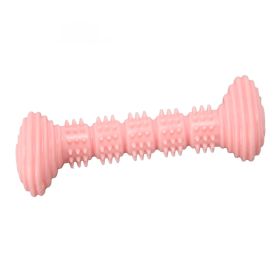 Dog Rubber Chew Toys Cute Bone Shape Teeth Cleaning And Grinding Soft Puppy Teething Chew Toys For Small Medium Dogs Pink