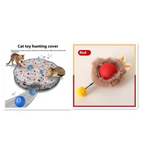Cat Toy Self-Hi Funny Cat Rolling Ball Pets Relief Toy Pet Products (Option: Plush Cat Ball Red Set)