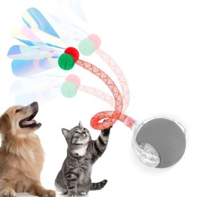 Interactive Toys Ball For Cats, Dog,Agile Moving Cat Ball With ElasticMesh Tail (Option: Gray)